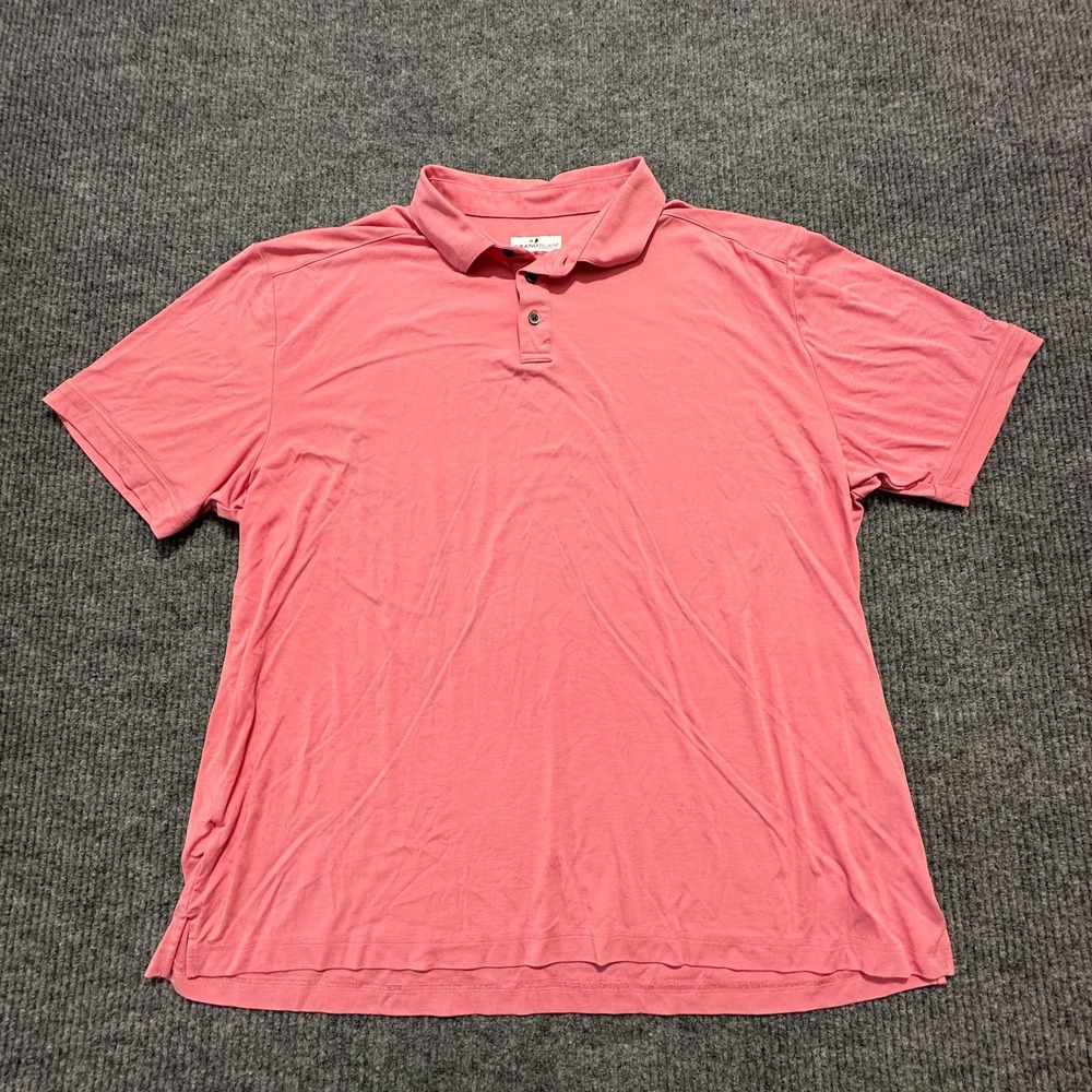 Grand Slam Performance Mens Polo Shirt Size XXL Pink‎ Outdoor Short Sleeve
